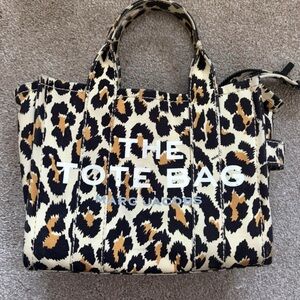 Marc Jacobs Black and Brown Leopard Tote